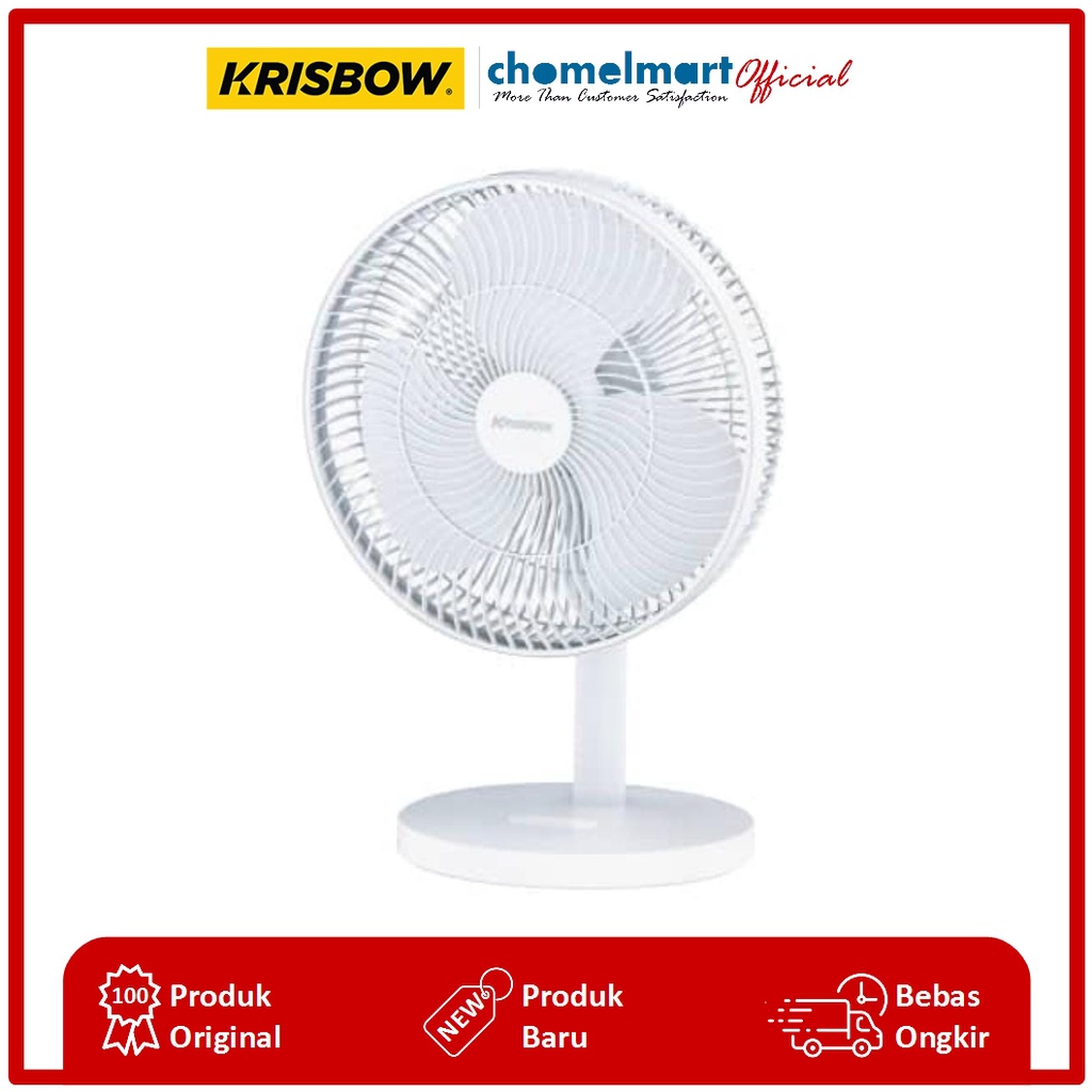 Krisbow 12 Inci Kipas Angin Meja Emergency - Putih
