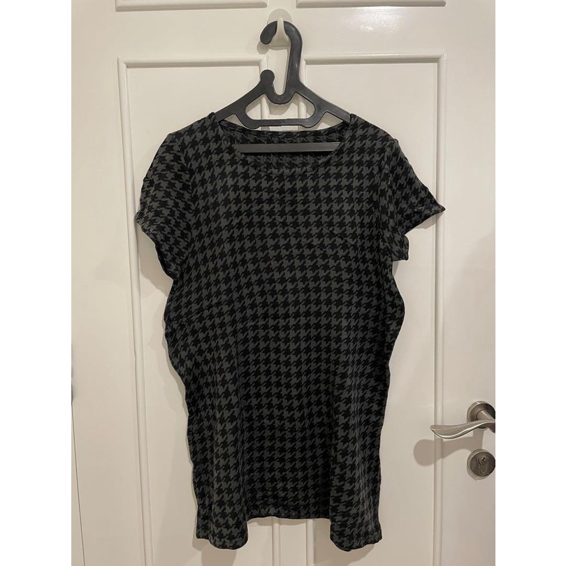 {Preloved} Dress Houndstooth - Black