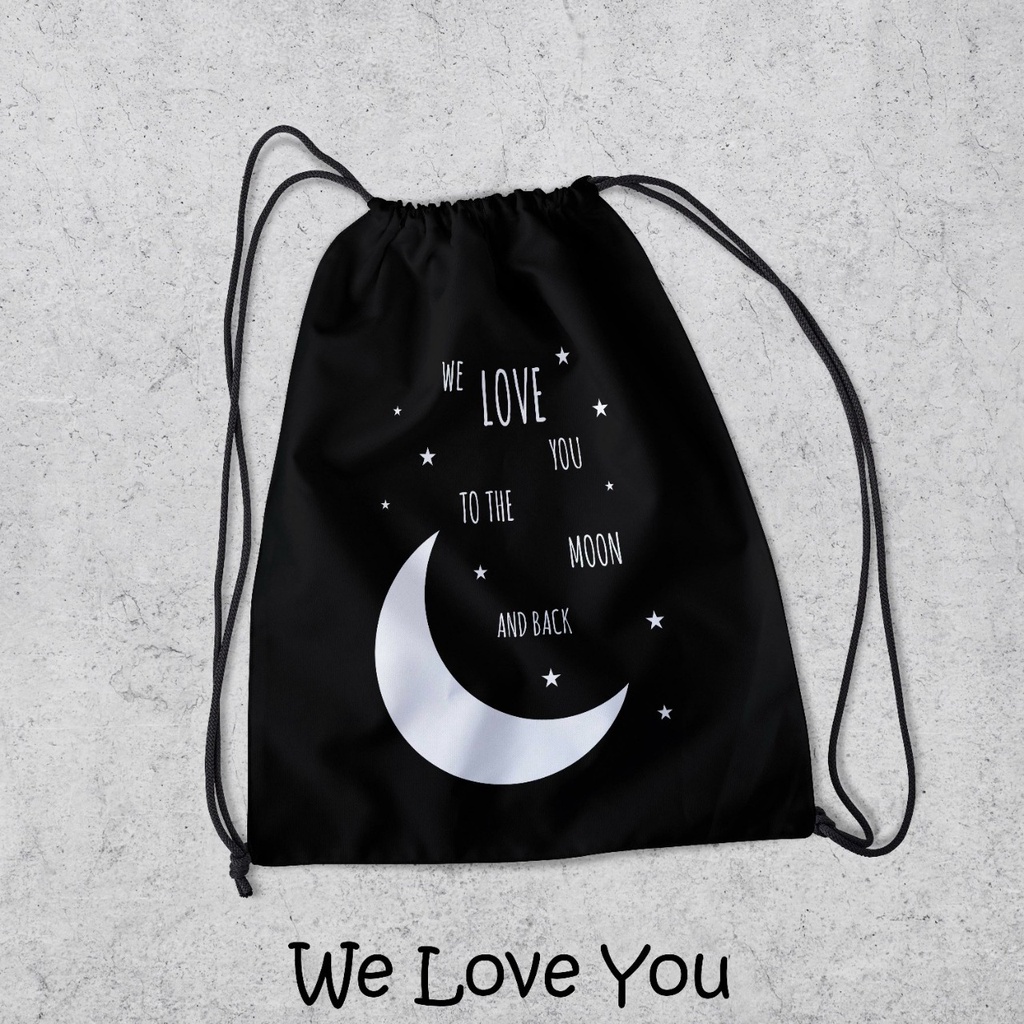 ZCO - Tas Serut Multifungsi Untuk Olahraga Sekolah Futsal Basket Berenang Tas Serut Love Yourself