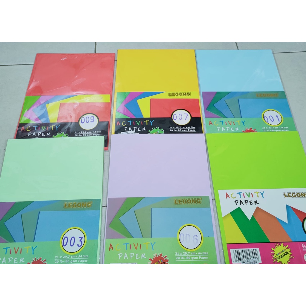 

LEGONG ACTIVITY PAPER 21X29.7CM A4 ISI 20 80GSM