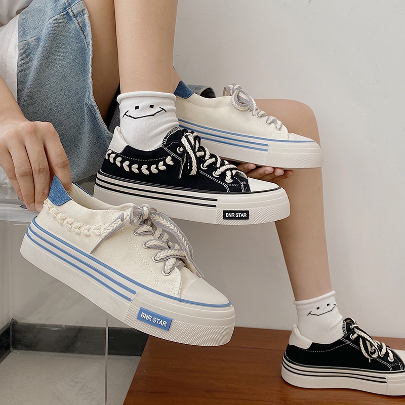 SHOEGALLERY &quot;FREE BOX&quot; LV0163 Sepatu Sneakers Wanita import Sepatu Kanvas Wanita