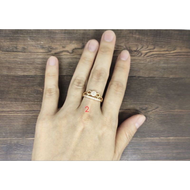 Fifi Fashion Cincin Cantik Fashion Model Perhiasan Lapis Emas 18K C0025