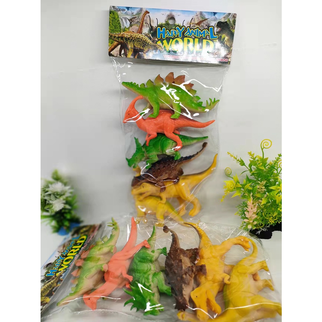 Mainan Anak Dinosaurus Set 6pcs/Animal World Dinosaurus