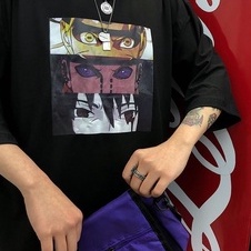 BRIGO Kaos Oversize Itachi Uchiha Crowd Anime II Kaos Oversize Print DTF II Kaos Jumbo Size Pria &amp; Wanita