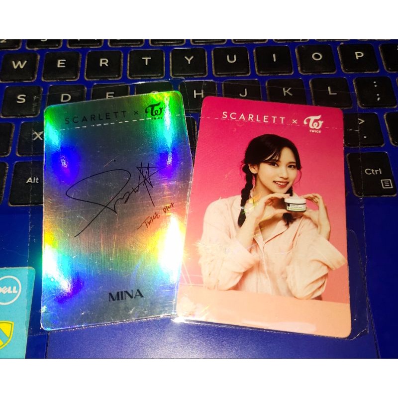 (Official) Photocard Mina Twice X Scarlett +  (Postcard + Letter)