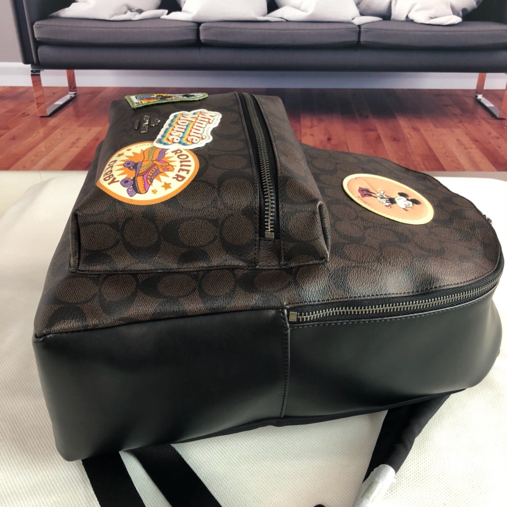 [Instant/Same Day]Coach 29355 Disney PVC patchwork backpack   beibao