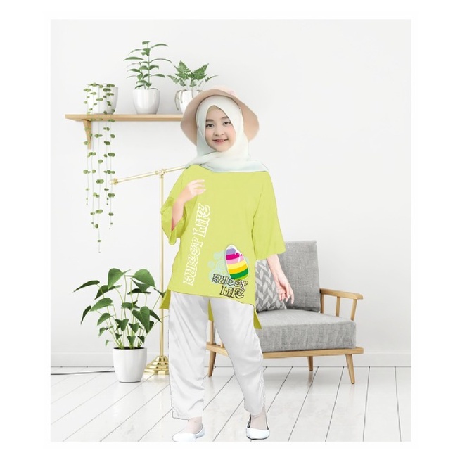 Tunik Anak SWEET LIFE SIze S,M,L / Atasan Anak Perempuan