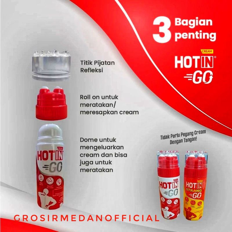 HOTIN GO AKUPUNTUR 100 G - HOT IN MERINGANKAN PEGAL-PEGAL, NYERI SENDI, NYERI OTOT, MASUK ANGIN, PERUT KEMBUNG, DAN SAKIT KEPALA