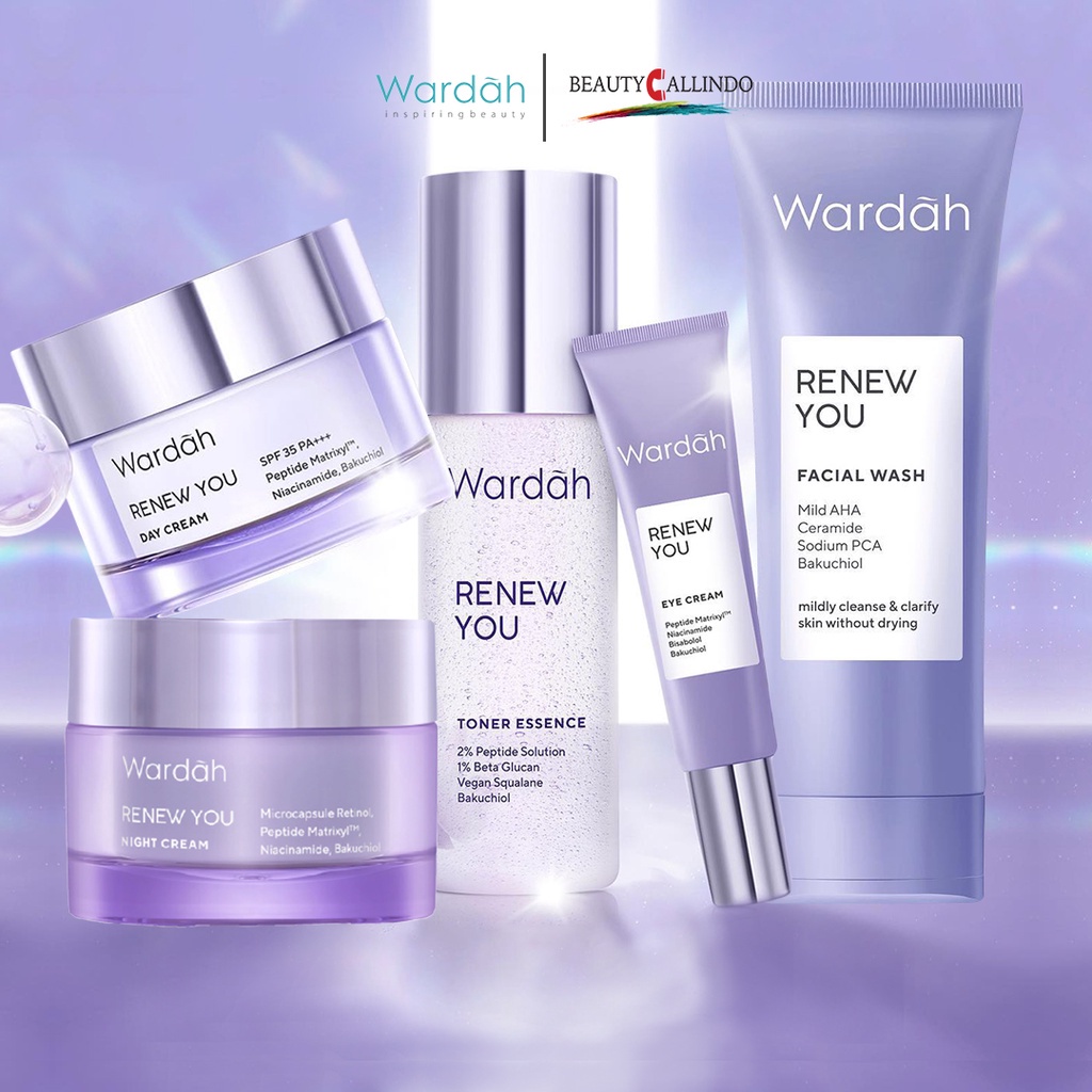 Wardah Renew You Anti Aging | Anti Penuaan | Day Night Cream | Face Wash | Eye Cream | Essence