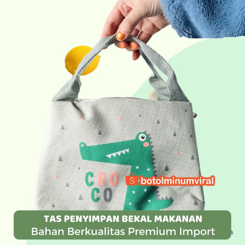 Tas Bekal Makan Anak Sekolah Karakter Tahan Panas Dingin Lapisan Foil