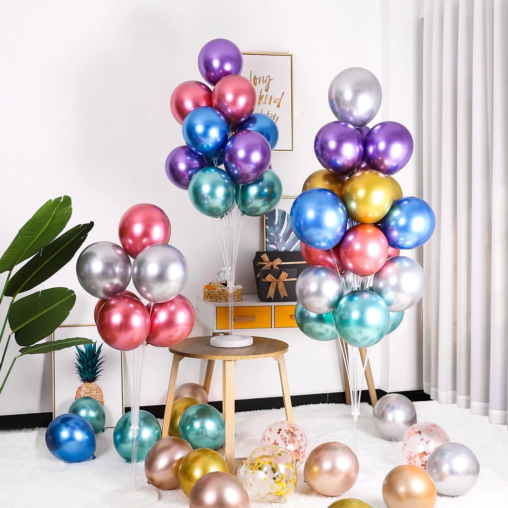 1 Set Holder Balon Bahan Plastik Bening Untuk Dekorasi Pesta Ulang Tahun