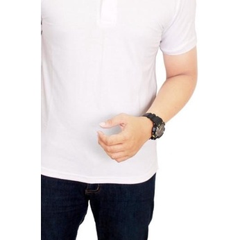 POLO PUTIH POLO SHIRT PRIA / MEN / COWOK POLOS - POLO PUTIH, M