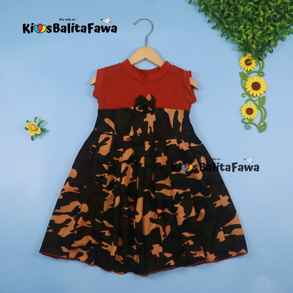 (ABRI) Dress Aila 1-2 Tahun / Dres Pesta Baju Anak Perempuan Harian Gaun Yukensi Murah Babycinnamon