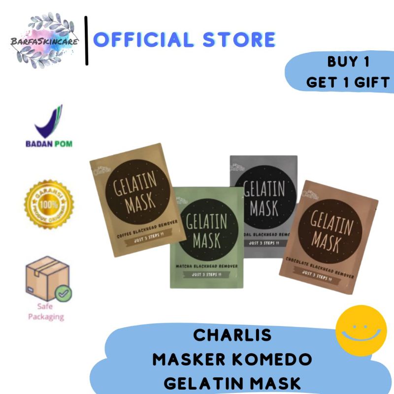 CHARLIS Gelatin Mask Blackhead Remover Masker Komedo By Charlis.id