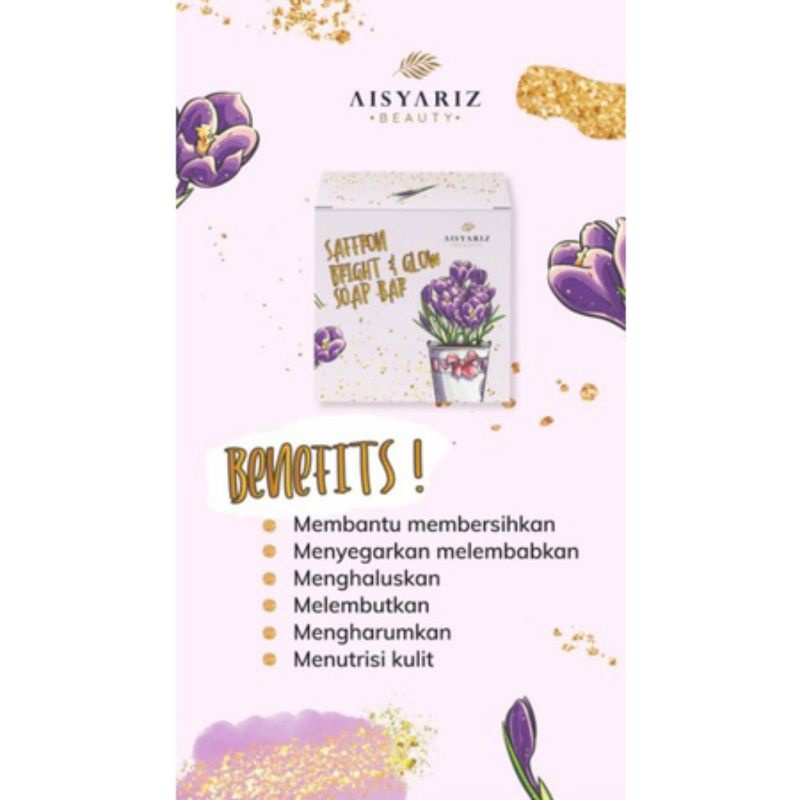 FREE GIFT‼️ [BPOM] SAFFRON BRIGHT &amp; GLOW SOAP BAR AISYARIZ BEAUTY