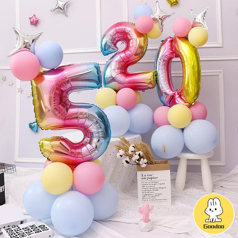 32 Inch Rose Gold Nomor Balon Aluminium Balon Dekorasi Pesta Pernikahan Ulang Tahun -Doo