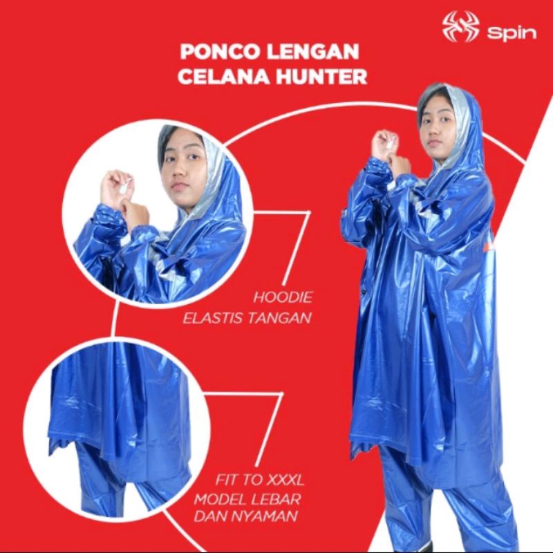 Jas Hujan Jumbo Ponco Lengan Celana Dewasa Pria Wanita Remaja SPIN Dolphin Cewek Cowok TERLARIS Tebal Kuat Awet Murah Kualitas Terbaik / Mantel Terbaru Model Terusan Kelelawar Batman IBEX BIG SIZE Raincoat Rok harga grosir