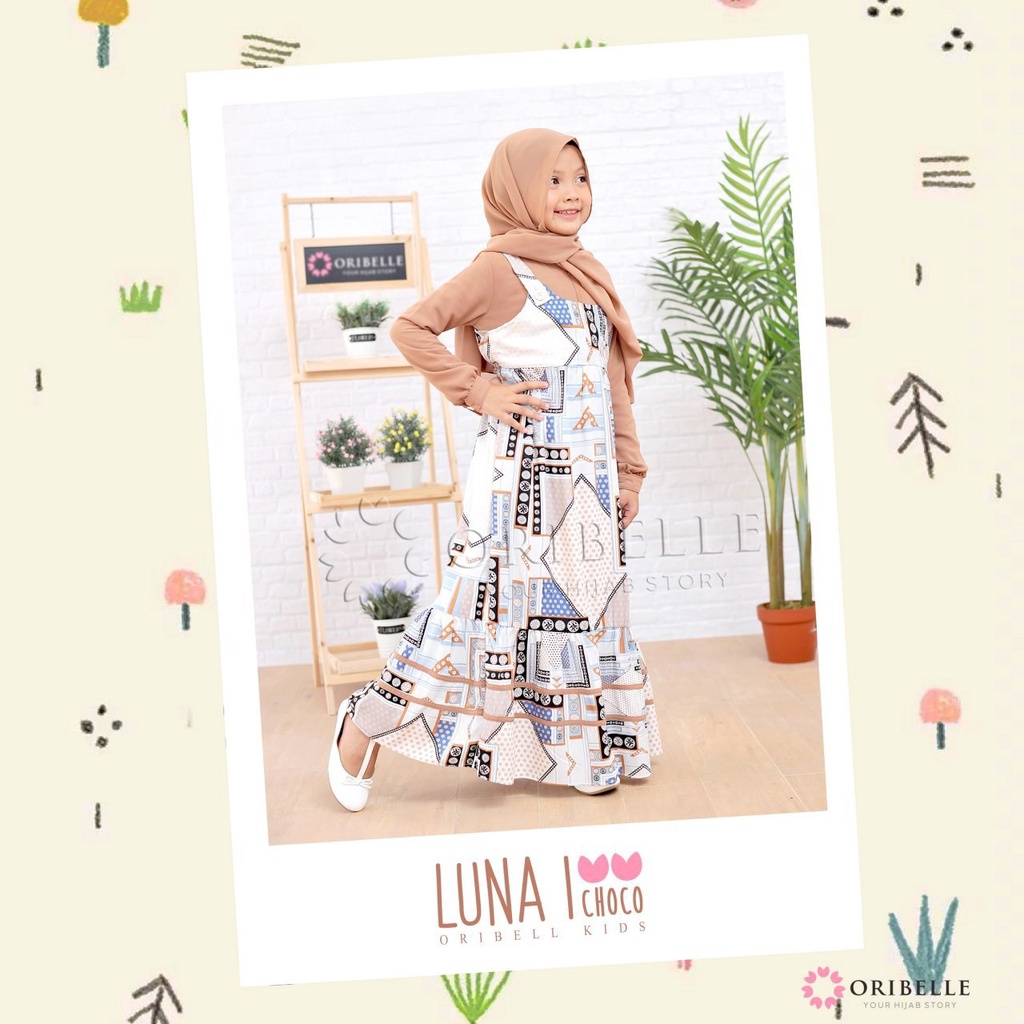 Gamis Anak dan Remaja Perempuan LUNA / Gamis anak dan remaja perempuan / Gamis by Oribelle