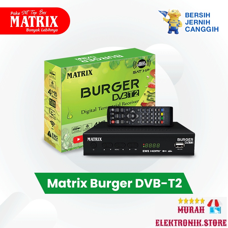 Set Top Box Tv Digital DVB T2 HD EWS / set top box tv digital matrix / alat tv digital set top box /