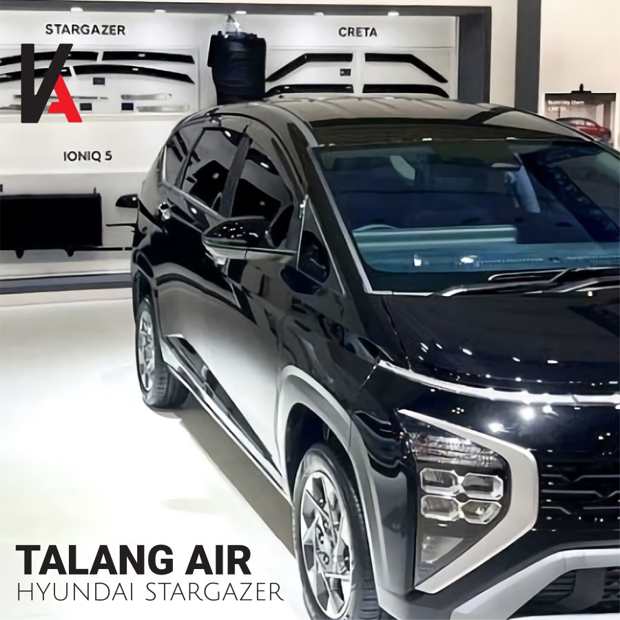 TALANG AIR PINTU MOBIL HYUNDAI STARGAZER MODEL SLIM AKRILIK HITAM