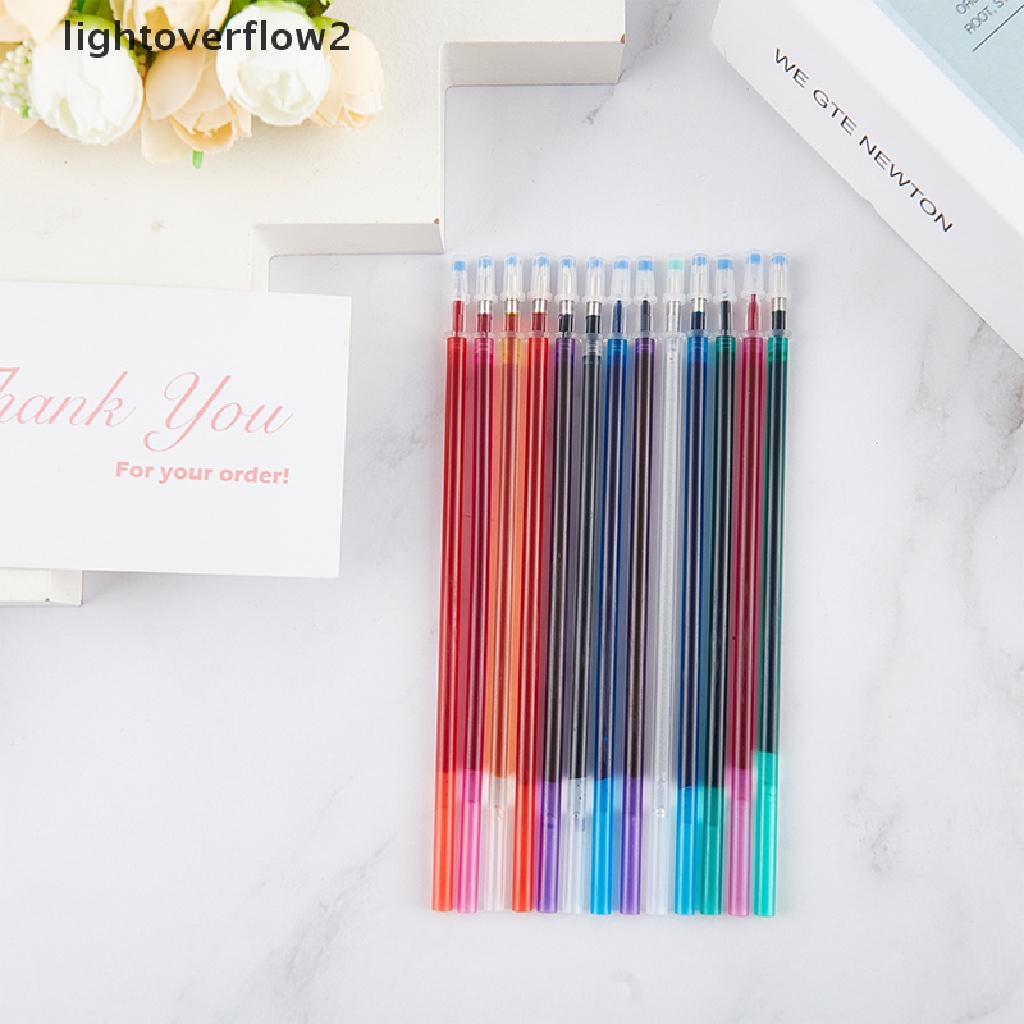 (lightoverflow2) 10pcs / Set Pena Tinta Larut Dalam Air Untuk Perlengkapan Jahit / Cross Stitch (ID)