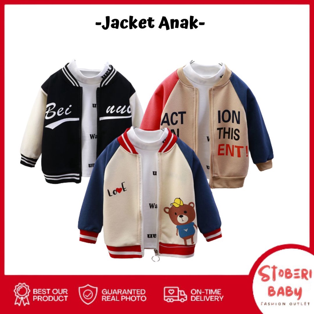 PUNCAK 3.3 stoberi baby -  JACKET Anak laki-laki perempuan Hoodie Anak Import Lucu Casual PART1