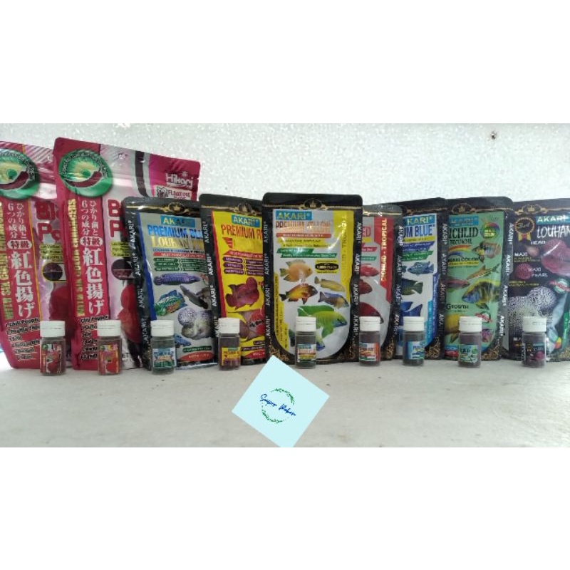 pelet kemasan 13 gram pelet channa pelet cichlid meningkatkan warna pelet cana andrao pulchra maru y