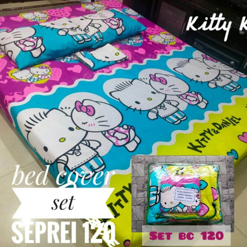 Sprei dan badcover karakter bedcover set karakter anak ukuran 180x200x20
