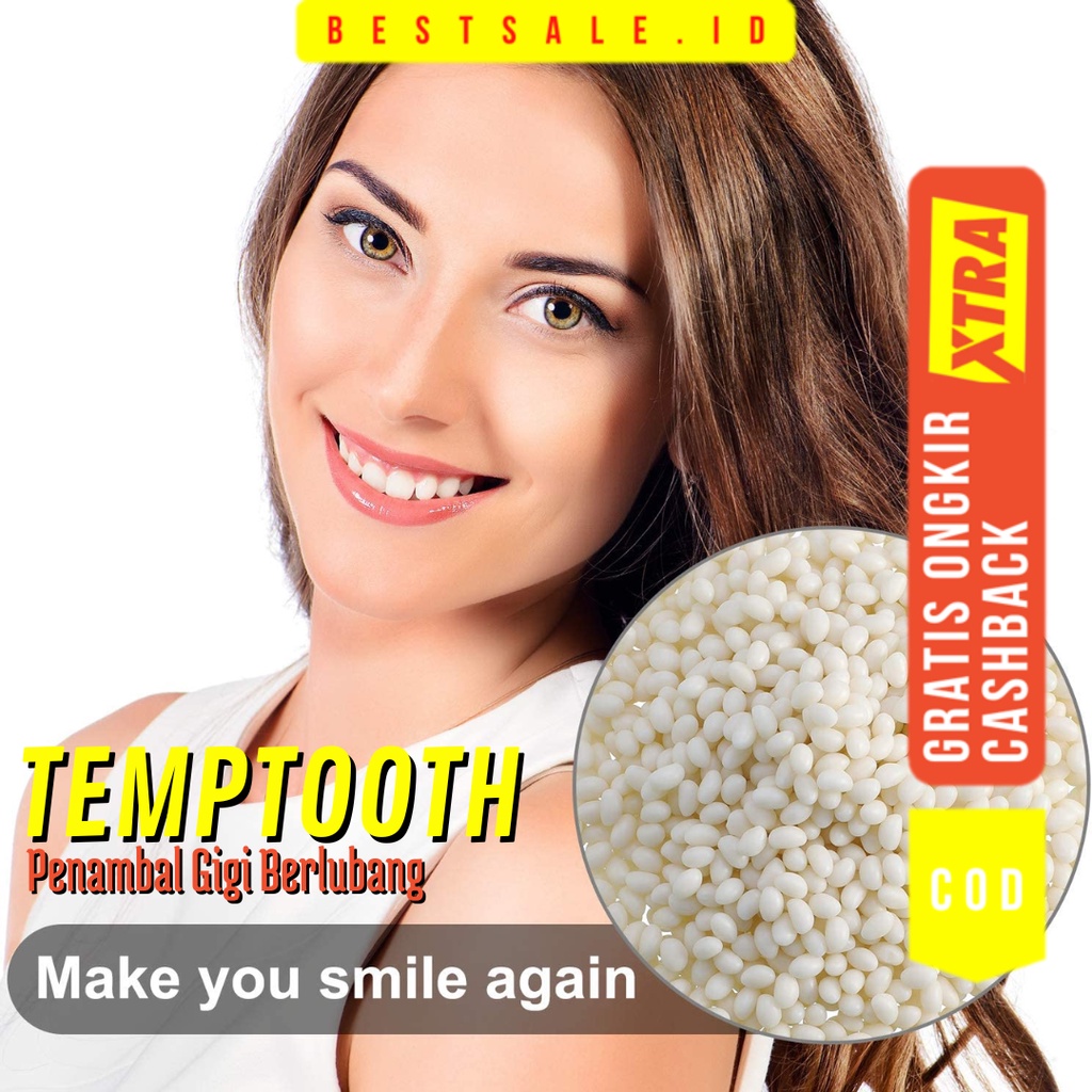 Penambal Gigi 2g - Temptooth Gigi Palsu 2g - Temporary Tooth Repair Kit Denture Teeth 2g