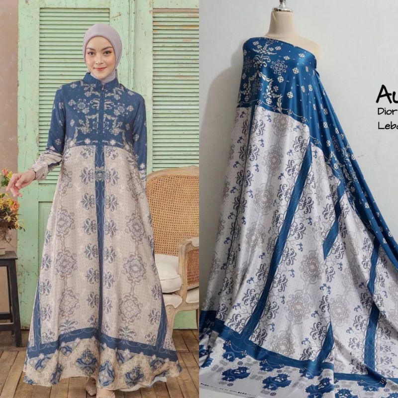 Kain Dr Silk mengkilap Motif Zairalova &amp; Mxmara Nadia Series harga per setengah meter