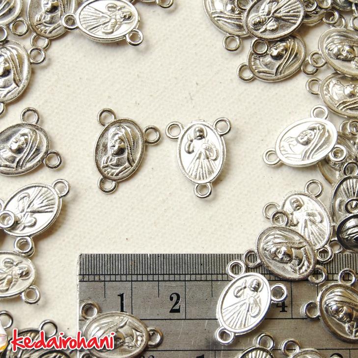 Pengait / Harces Logam - Maria - Yesus Kerahiman Illahi - Center Rosario Standar Perlusin ▫ NGD.18Oc