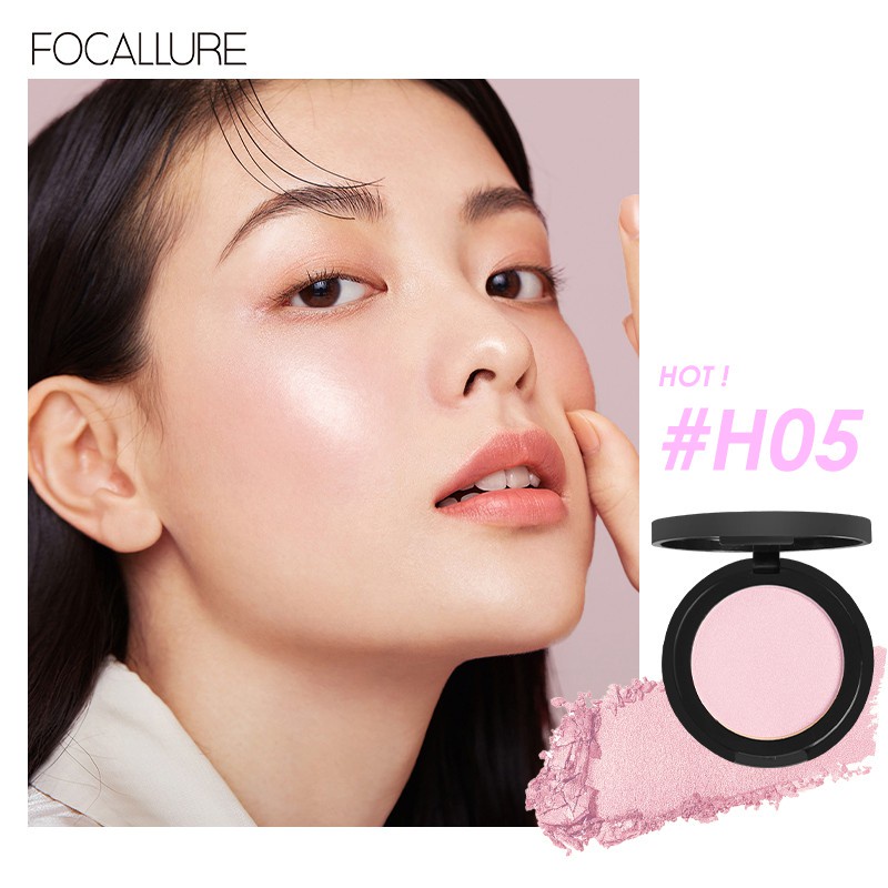 FOCALLURE Highlighter Blush On  Single Highlighter Powder Shimmer 5 Warna Eyeshadow Contour Bronzer FA25