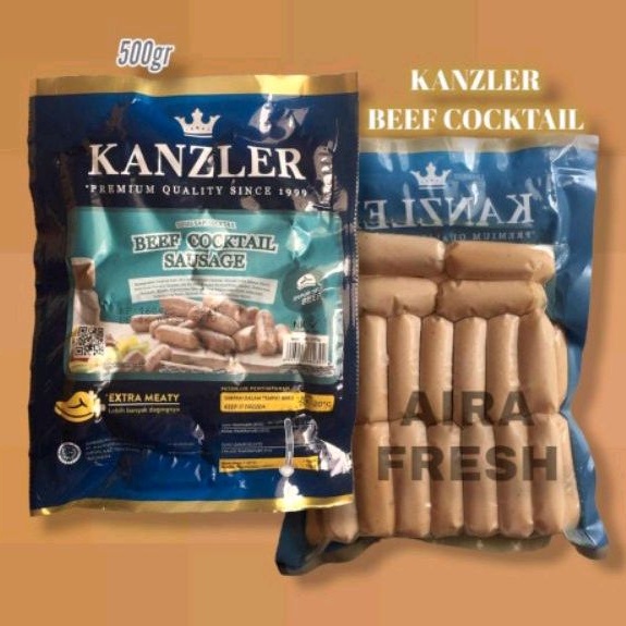 

Kanzler Beef Cocktail Sausage 250gr & 500gr Sosis Sapi Cocktail Frozenfood