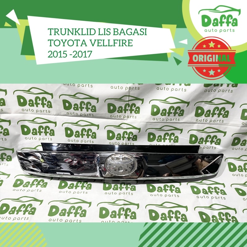 Trunk Lid TrunkLid Lis List Bagasi Belakang Mobil Toyota Vellfire Velfire 2015 2016 2017 Original