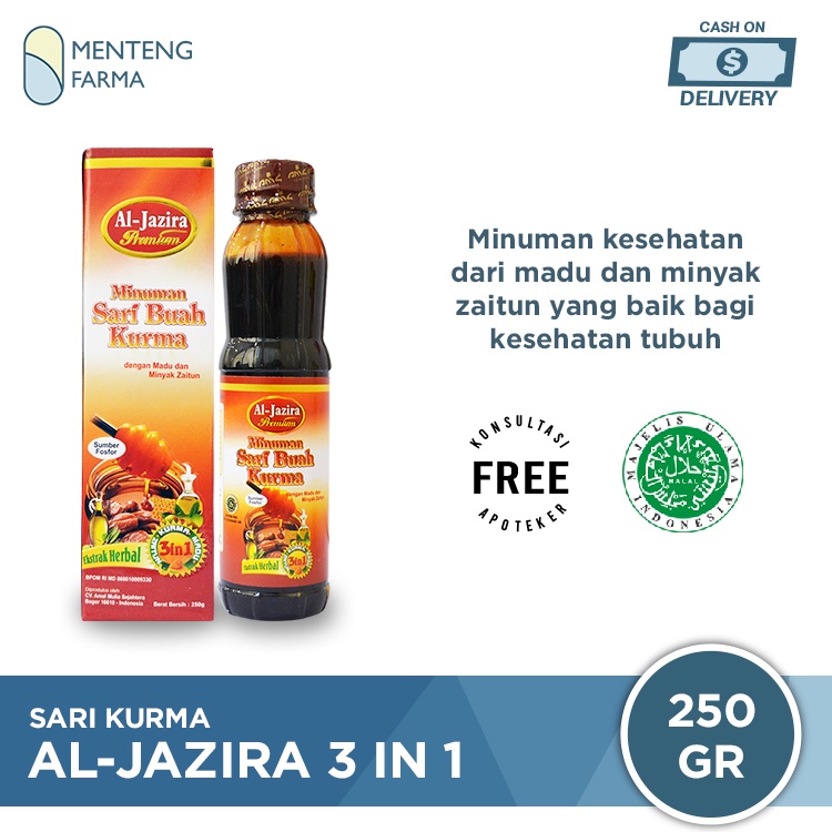 Sari Kurma Al Jazira Premium 3 In 1 250 Gram