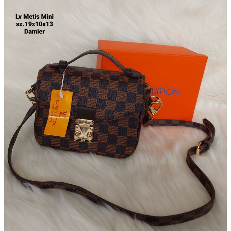 Tas Import Slempang Metis Small Free Box Semprem Size 19 LV Metis Mini