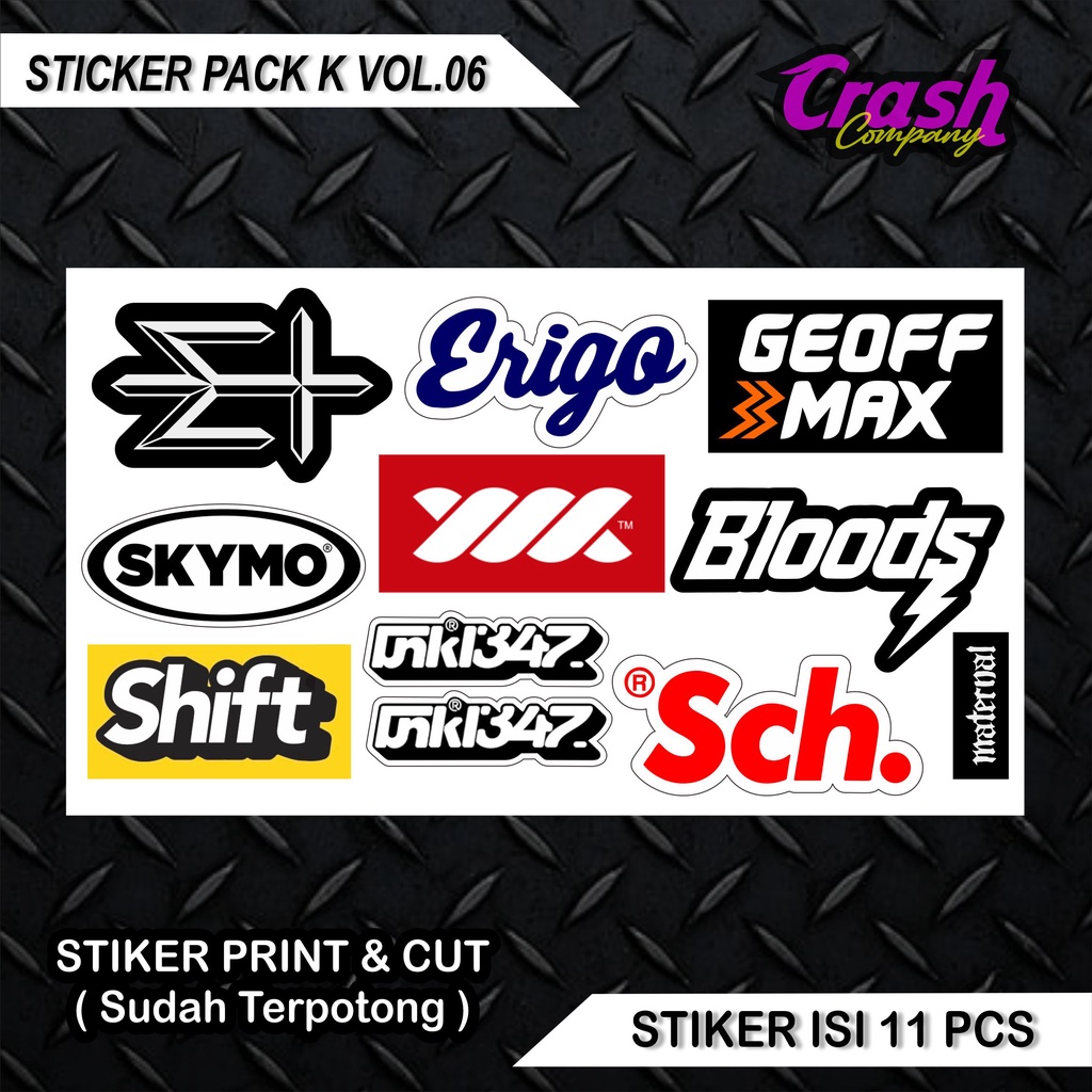 STICKER PACK K BRAND DISTRO & CUTTING, STIKER BRAND