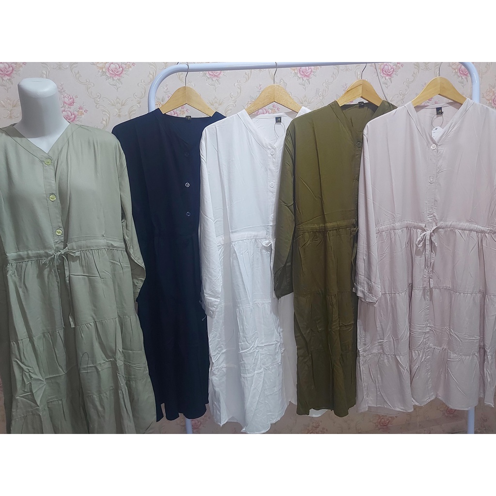 Tunik Rayon V-Neck 3 Dara / Tunik Rayon Premium Motif V-Neck  - Tunik Dewasa