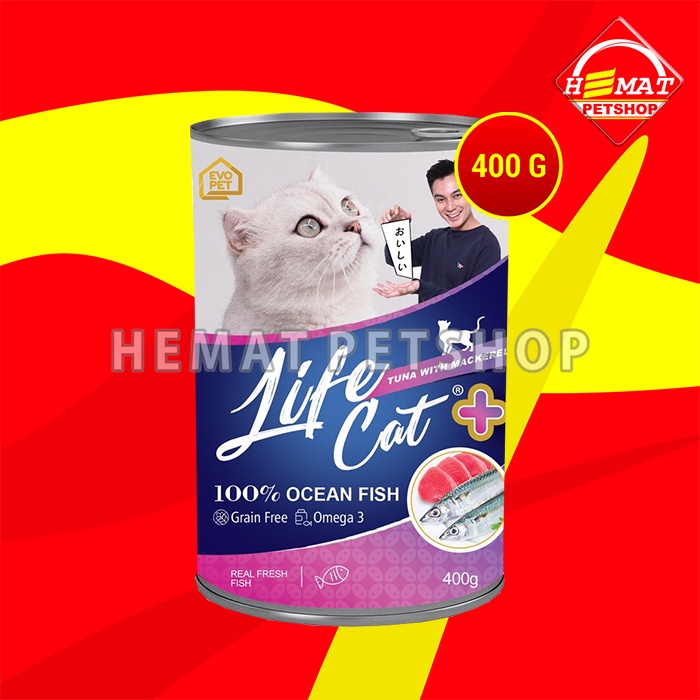 Makanan Basah Kucing Life cat Plus Wet Food Kaleng 400gr