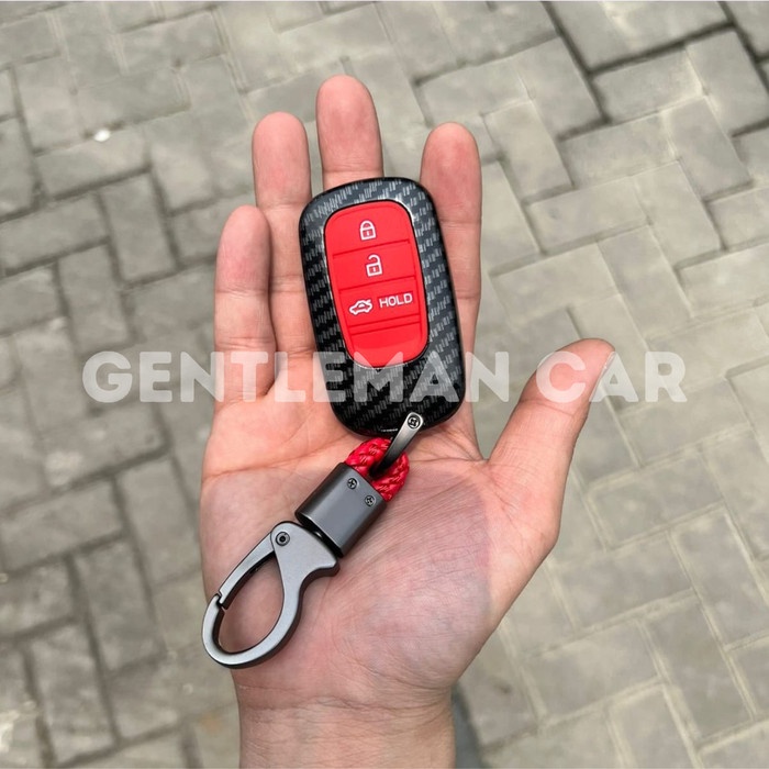 Cover Carbon Case Smart Key Casing Kunci  Smartkey All New Honda HRV Civic 2022