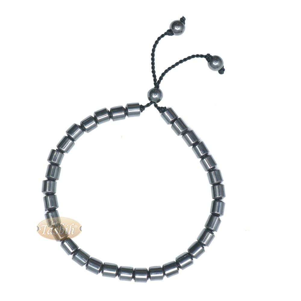 Gelang Batu Hematite Silinder Adjustable - TheTasbih Hematite