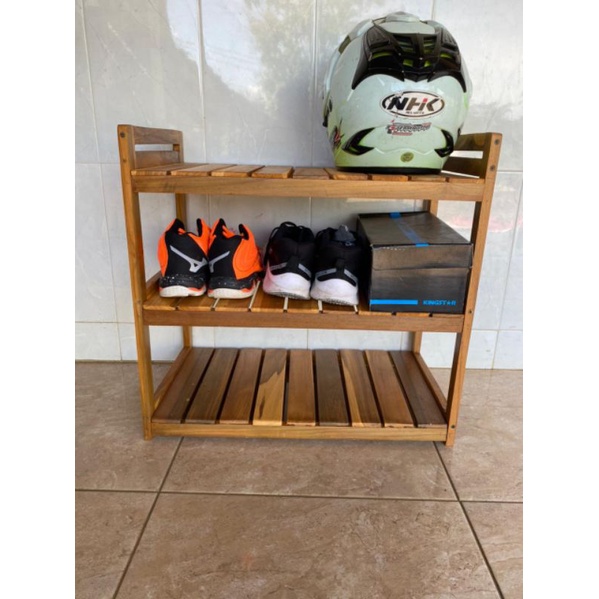 Otto Wooden Shelf KWALITAS PREMIUM ASLI KAYU JATI JAWA RAK SUSUN SERBAGUNA SEPATU DISPENSER RICE COOKER MAUPUN UNTUK DAPUR