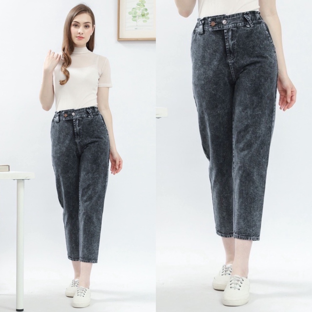 Boyfriend Jeans Pastel Tali Silang/ Poppy Boyfriend