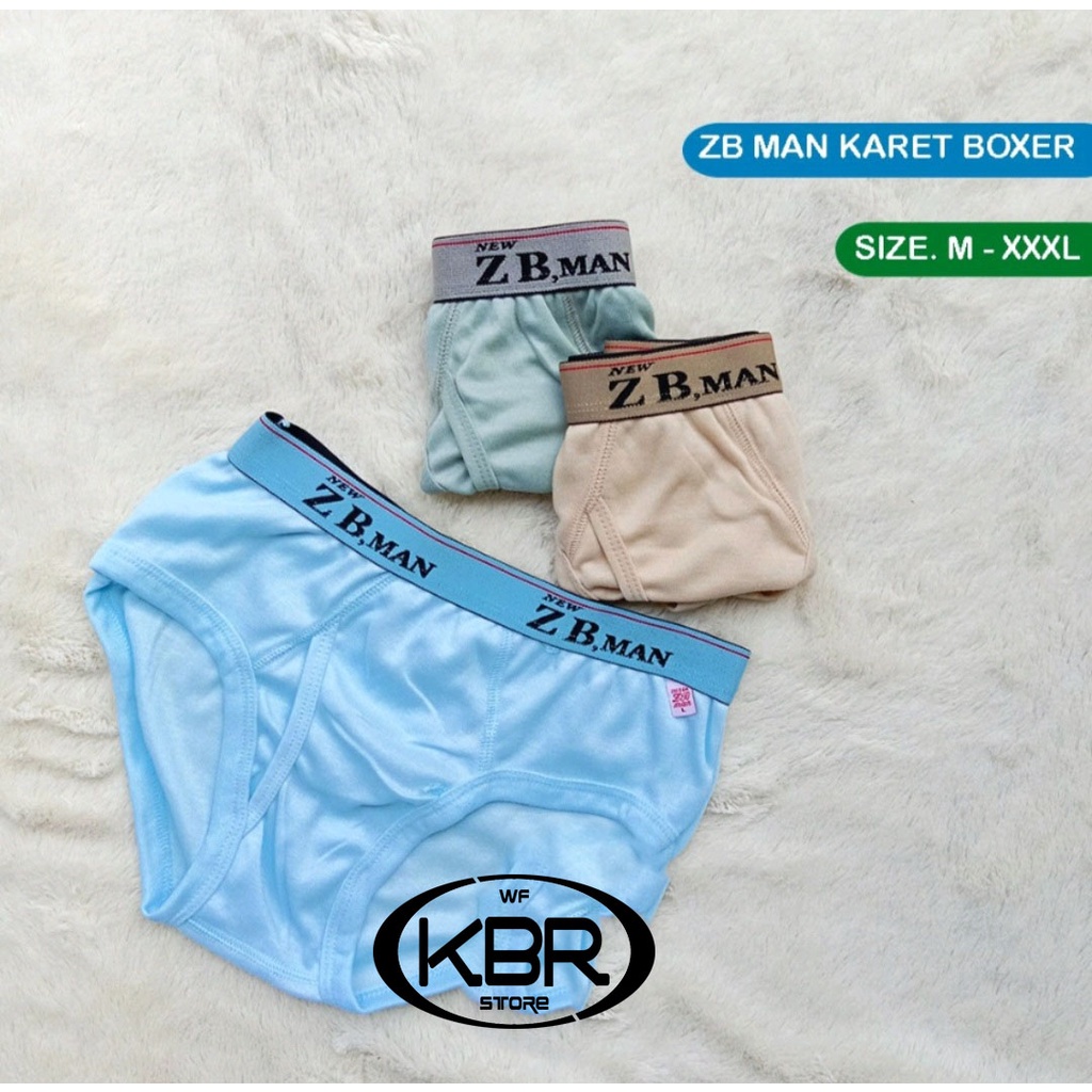 zb man isi 6 pcs / celana dalam pria dewasa isi 6 pcs / boxer pria dewasa / kbr store