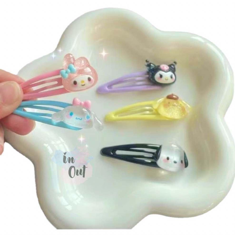 Jepit Rambut Sanrio / Jepitan Rambut Cinnamoroll kuromi Pocaccho melody purin Hairclip Anak anak dewasa wanita ACC49