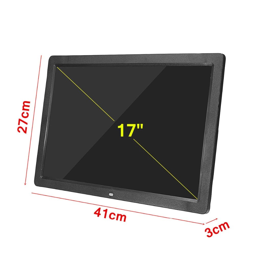 Digital Foto Frame LED 17 Inch HD 1080P - Resolusi 1440x900