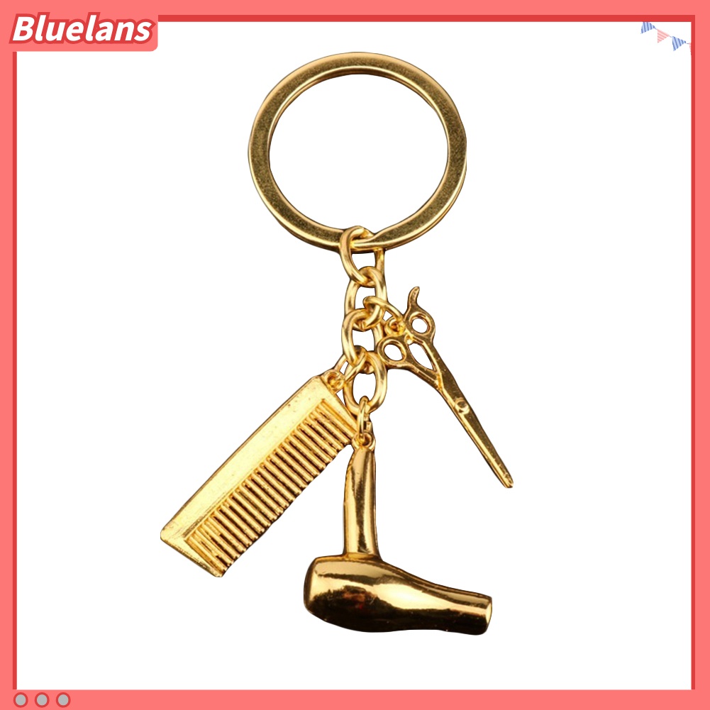 Gantungan Kunci Liontin Hair Dryer Gunting Sisir Untuk Penata Rambut