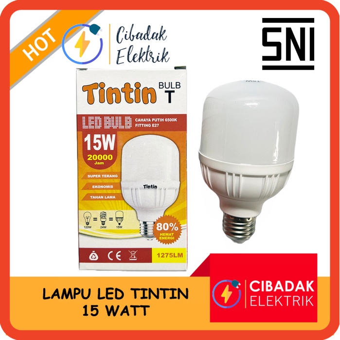 LAMPU LED BULB 15 WATT TINTIN / LED BULB 15W / LED KAPSUL JUMBO