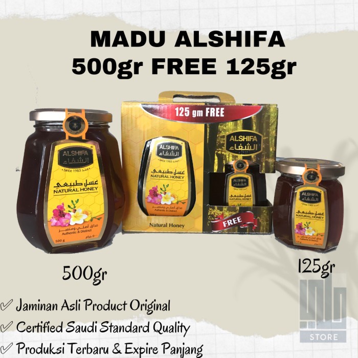 

MADU ARAB ALSHIFA 500gr FREE 125gr Madu AL SHIFA MADU ASLI NATURAL ARA