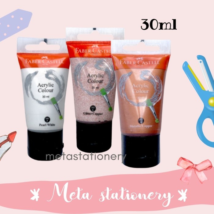 

Kusus Hari Ini Cat Acrylic Glitter Faber Castell 30Ml Gilaa!!!